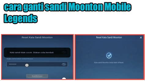 Cara Ganti Sandi Akun Moonton Ml Cara Mengubah Password Akun Moonton