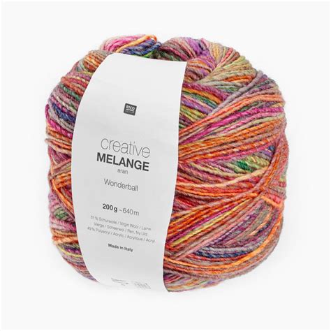 Creative Melange Aran Wonderball Von Rico Design 8 Versch Farben