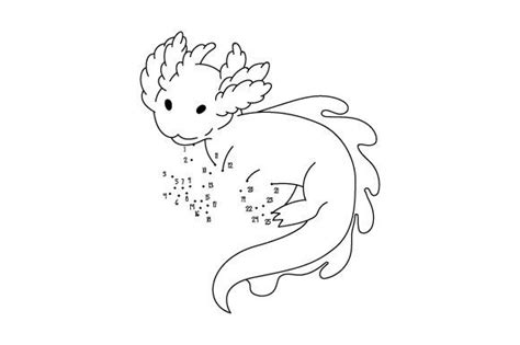 Dot To Dot Axolotl Svg Cut File By Creative Fabrica Crafts · Creative