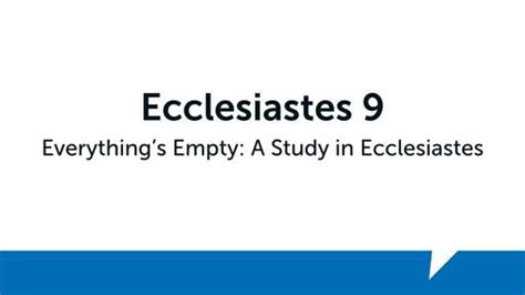 Ecclesiastes 9 2 Logos Sermons