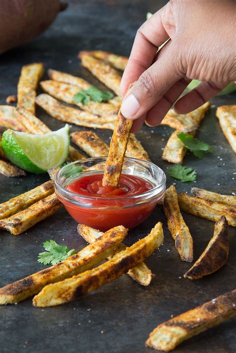 Roasted White Sweet Potato French Fries Say Grace