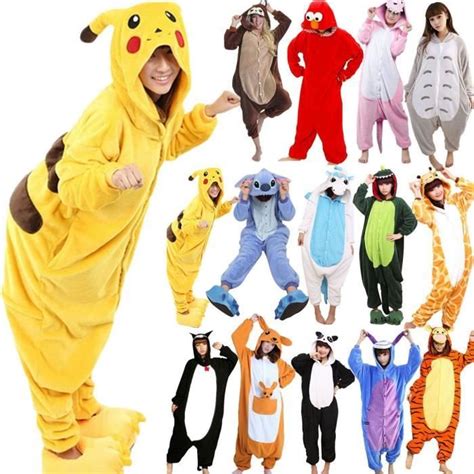 Unisex Adult Pyjamas Cosplay Costume Animal Déguisement S M L XL