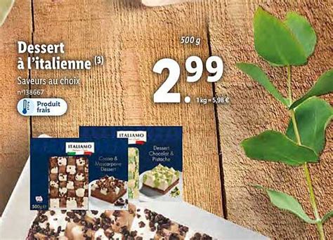 Promo Dessert à L italienne Italiamo chez Lidl iCatalogue fr