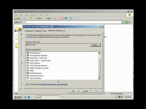 Ch Effective Ntfs Permissions Youtube