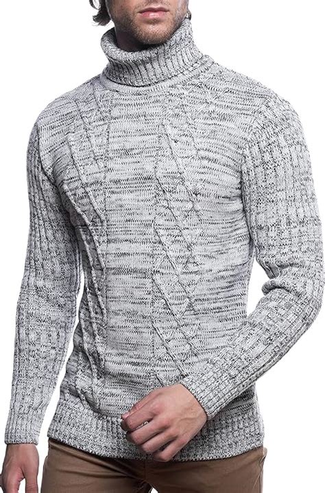 Karls People Herren Strick Pullover mit Rollkragen Männer Winter