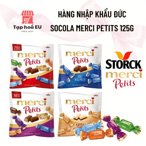 Hàng Nội Địa Đức Kẹo Socola Merci Petits Gói 125g Ngon Ngọt đậm Vị