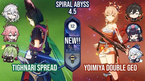 C1 Tighnari Spread C0 Yoimiya Double Geo New Spiral Abyss 4 5 Floor