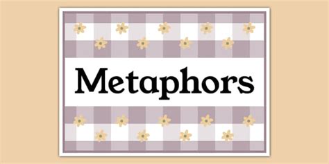 NEW Checkered Charm Themed Metaphors Display Poster