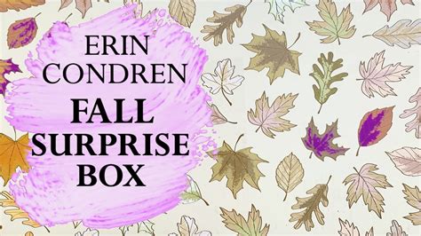 Erin Condren Fall Surprise Box 2023 Ecsurprisebox Youtube