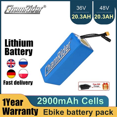 ChamRider Battery 36V Ebike 48V 20A 30A 350W 500W 750W 18650 Cell