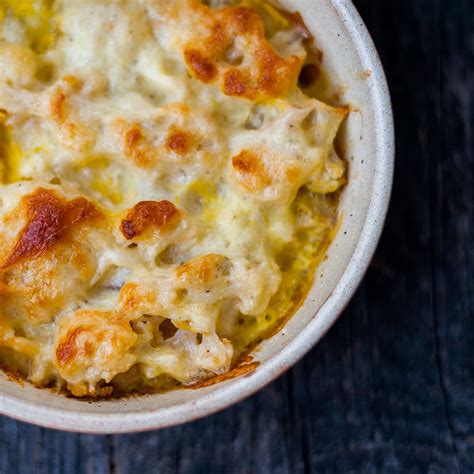 Recette De Gratin De Chou Fleur Au Fromage Bleu Et Aux Noix Coup De Pouce