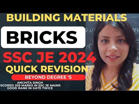 SSC JE 2024 SSC JE BRICK BUILDING MATERIAL SSC JE BRICK CRASH