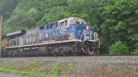 Csx Csx Coal With Law Enforcement Engine Youtube