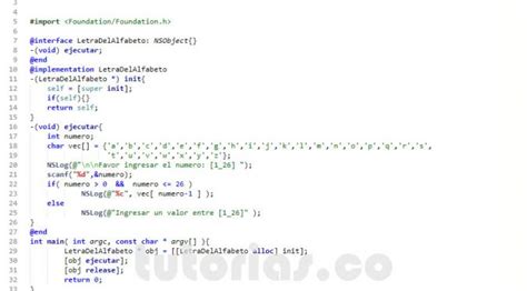 POO Objective C Letra Del Alfabeto Tutorias Co