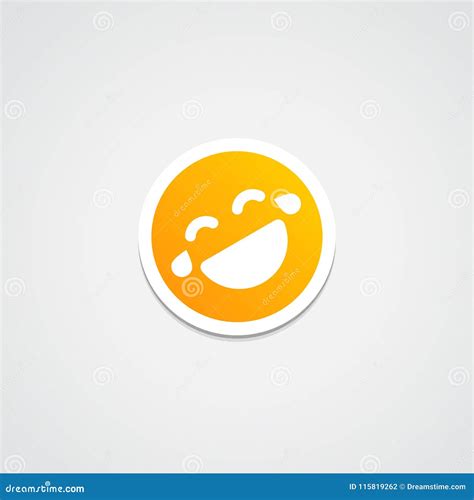 ROFL emoji Sticker Icon stock illustration. Illustration of laughter ...