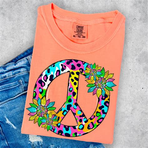 Leopard Td Peace Transfer Sassy Sublimation And Screen Prints