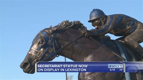 Secretariat statue installed at Lexington traffic circle