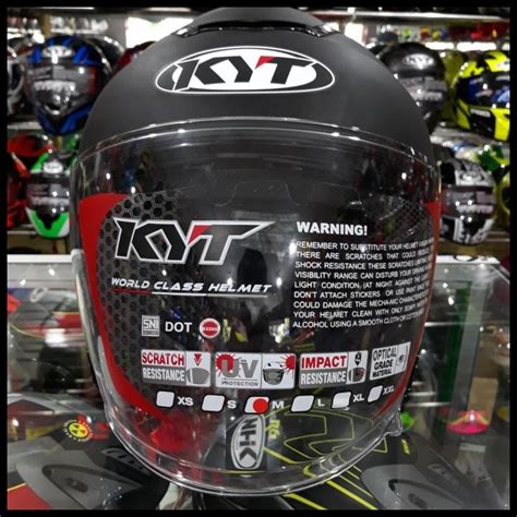 Jual Helm Half Face Kyt Kyoto Solid Black Doff Shopee Indonesia