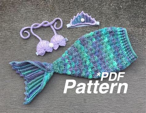 Mermaid Crochet Pattern Tail Crochet Pattern Mermaid Tail - Etsy