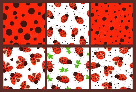 Ladybug Patterns Background Ladybug Wallpaper Seamless Background