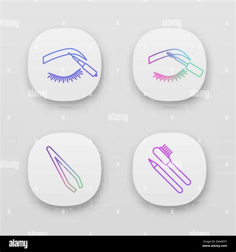 Cejas Conformación De Iconos De App Ui Ux De La Interfaz De Usuario