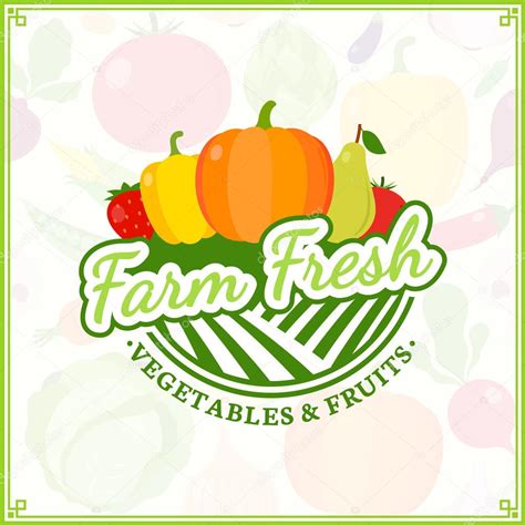 Frutas y Verduras Logo Frutas y Verduras Iconos y Elementos de Diseño