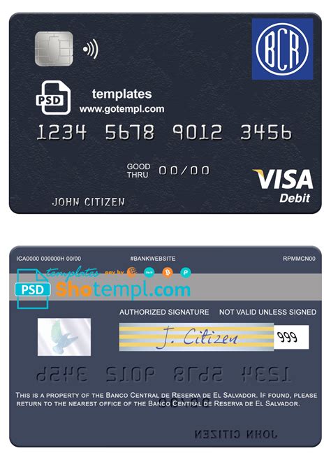 El Salvador Banco Central De Reserva De El Salvador Visa Debit Card