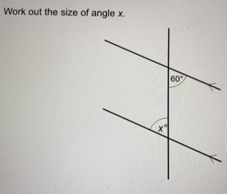 Solved Work Out The Size Of Angle X Math