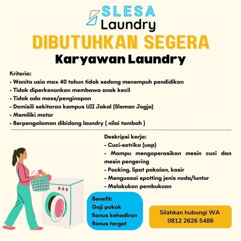 Lowongan Kerja Pegawai Laundry Di Slesa Laundry Lokerjogjaid