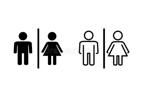 Toilet Icon Restrooms Icon Vector Bathroom Sign Wc Lavatory Stock