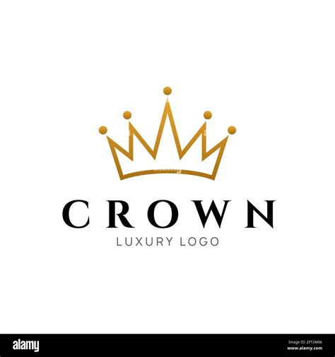 Crown Logo King Vector Royal Icon Queen Logotype Symbol Luxury Design