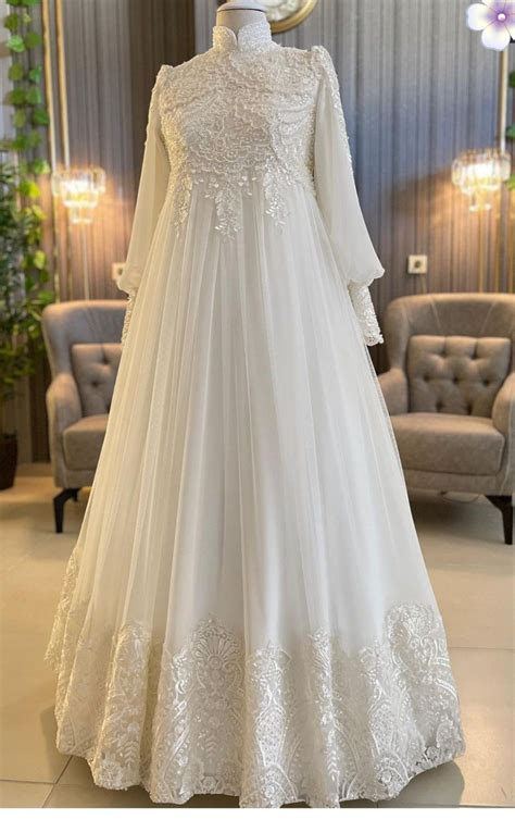 Pin By Fatmaoztrk On Kapal Gelinlik Modest Wedding Dresses