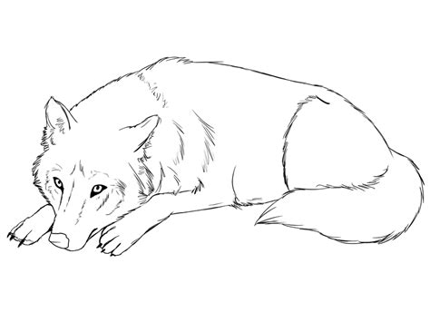 Wolf Lineart 3 By Dark Forest Faerie On Deviantart