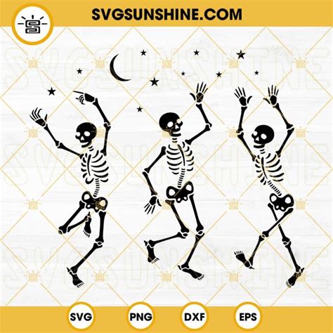 Dancing Skeleton SVG Halloween Dancing Skeletons SVG Cut File For