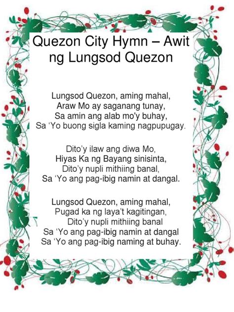 Lungsod Quezon Hymn Nehru Memorial