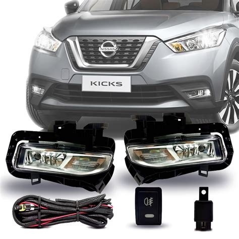 Kit Farol De Milha Nissan Kicks Completo Bt Mod Orig