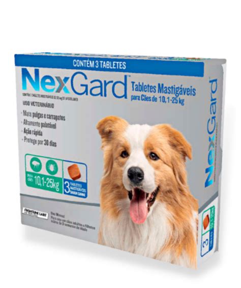 Nexgard Antipulgas Cães de 10 a 25 kg caixa 3 tabletes