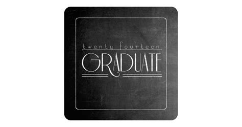 Elegant Chalkboard Graduation Square Invite