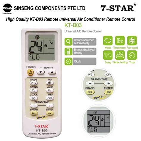 Sg Seller High Quality Kt B Universal Aircon Remote Control For All