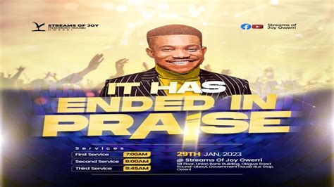 It Has Ended In Praise Sunday Service 29th Jan 2023 Youtube