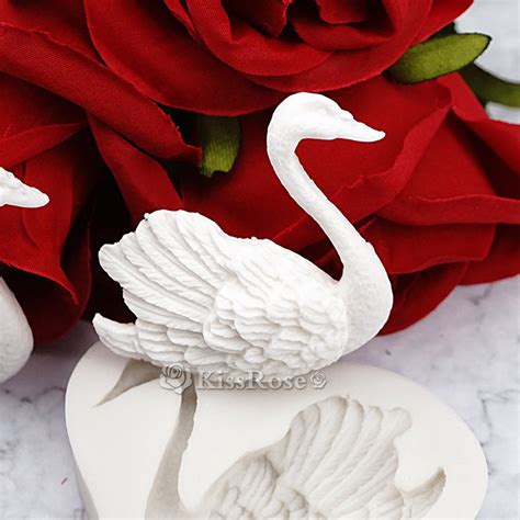 Silicone Swan Mold Swan Epoxy Resin Mold Swan Keychain Pendant Fondant