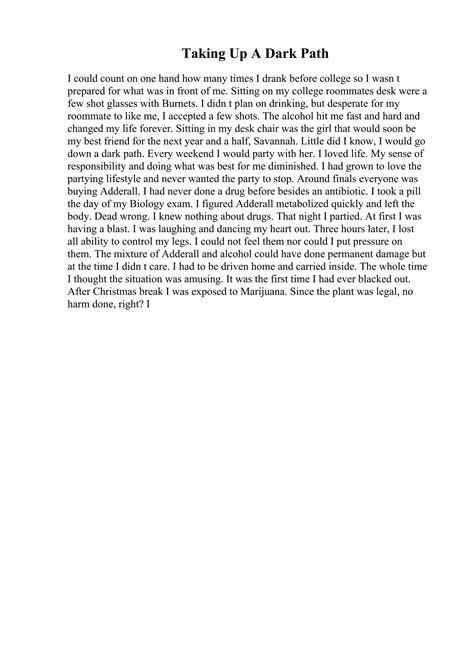 Illustrative Essay Example Pdf