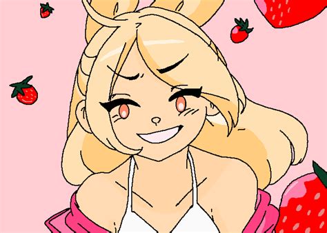 Pixilart Strawberry Uwu Girl By Jessicathegrill