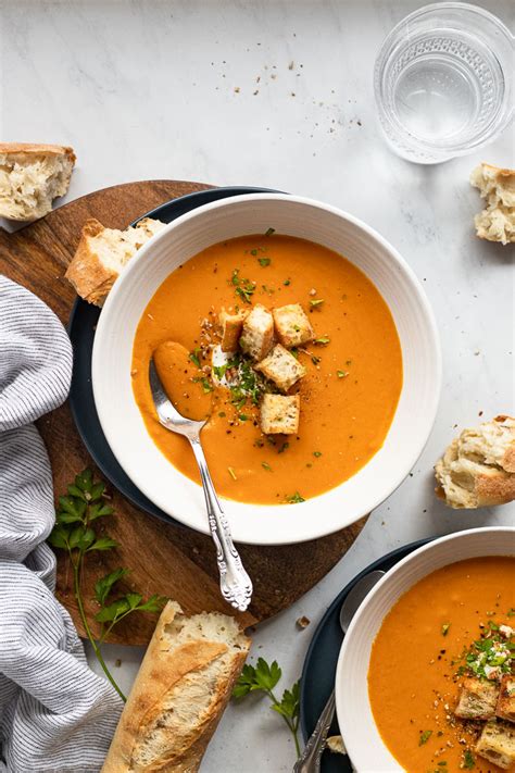 Roasted Tomato Carrot Ginger Soup Vgfdf Fork In The Kitchen