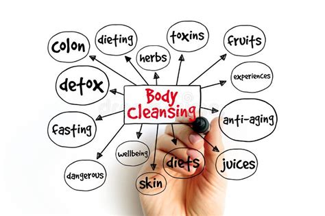 Body Cleansing Mind Map Health Concept For Presentations And Reports