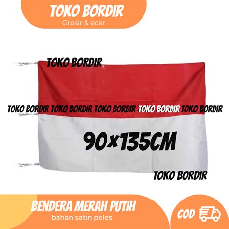 Jual Bendera Merah Putih Indonesia Bahan Satin Peles Shopee Indonesia