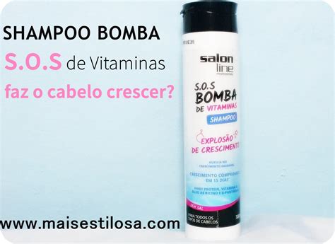 Shampoo Sos Bomba De Vitaminas Salon Line Para O Crescimento Dos