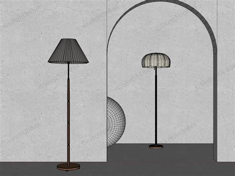 Modern Luxury Floor Lamps Sketchup 3d Model Skp File Download Sketchupbox