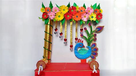 Ganpati Decoration Easy Quick Simple Big Makhar Idea By Punekar Sneha You