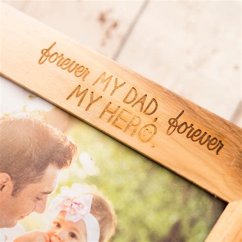 Buy Personalised Engraved Wooden Photo Frame Forever My Dad For GBP